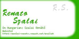 renato szalai business card