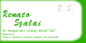 renato szalai business card